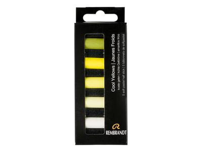 REMBRANDT SOFTPASTEL SET COOL YELLOWS HALBE KREIDEN 5X 5