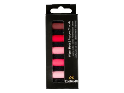 REMBRANDT SOFTPASTEL SET WARM REDS HALBE KREIDEN 5X 5