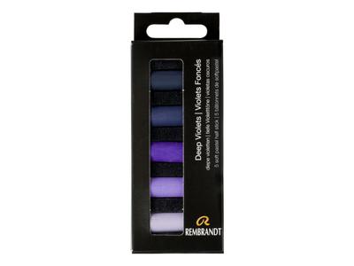 REMBRANDT SOFTPASTEL SET DEEP VIOLETS HALBE KREIDEN 5X 5