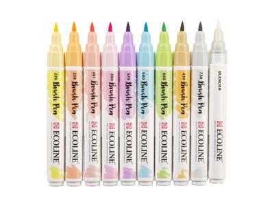 TALENS ECOLINE® BRUSH PEN MARKER SET 10X PASTEL 2