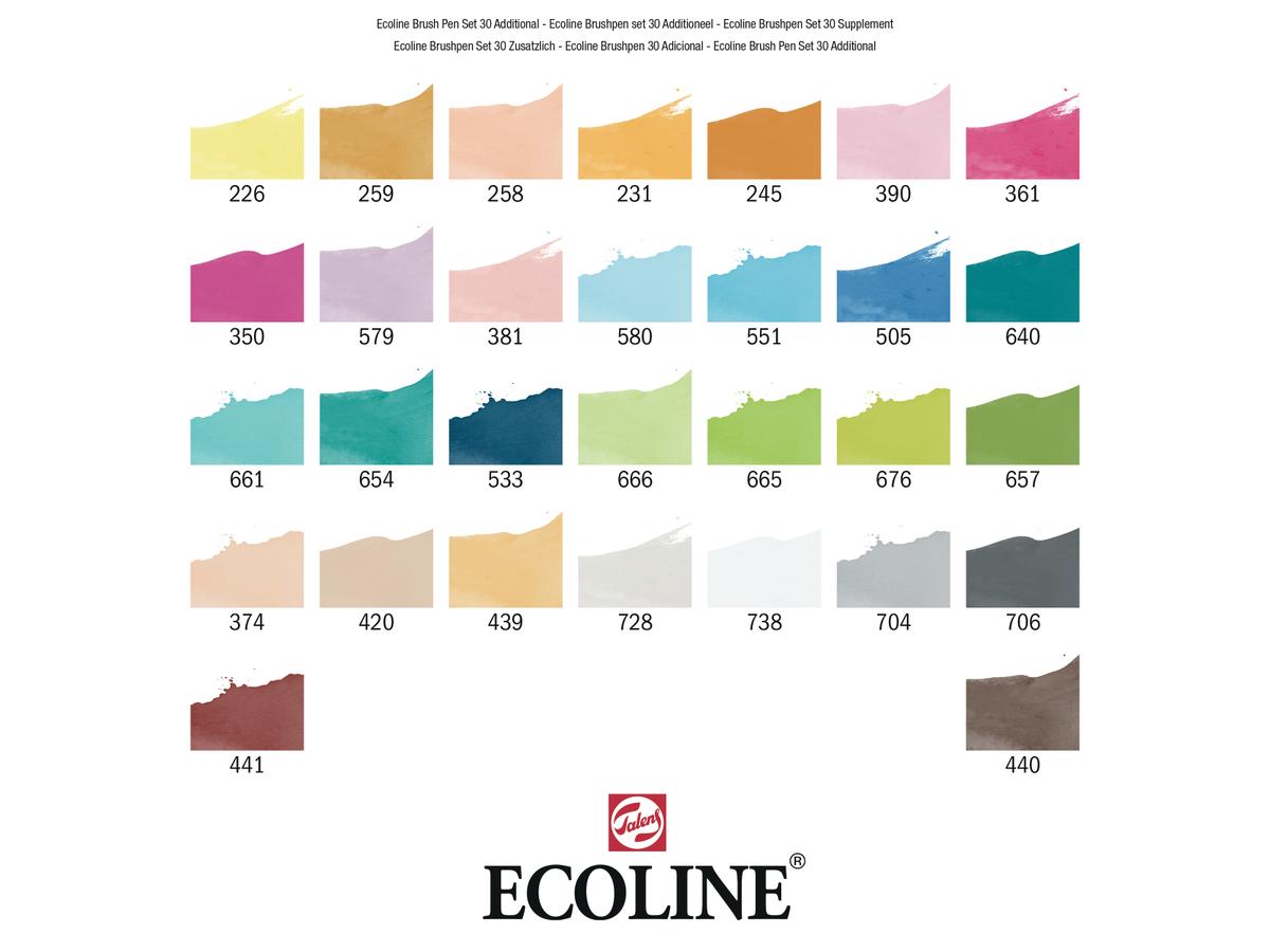 TALENS ECOLINE® BRUSH PEN MARKER SET 30X ZUSÄTZLICH 2