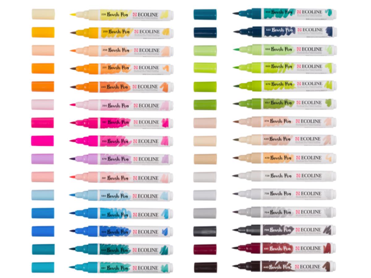 TALENS ECOLINE® BRUSH PEN MARKER SET 30X ZUSÄTZLICH 3