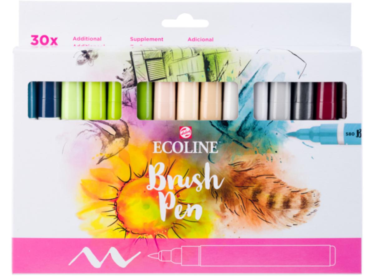 TALENS ECOLINE® BRUSH PEN MARKER SET 30X ZUSÄTZLICH 4