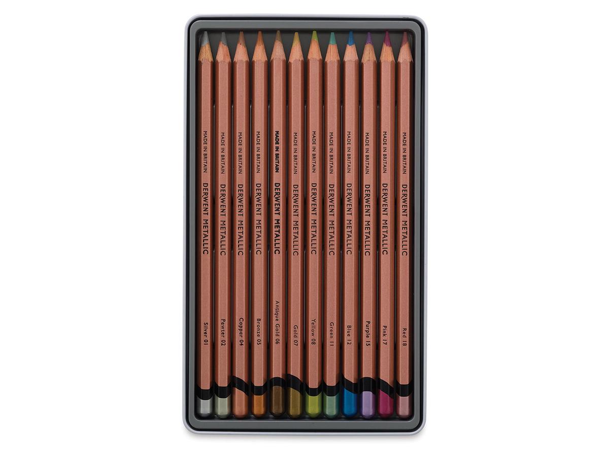 DERWENT METALLIC FARBSTIFT SET 12X 2