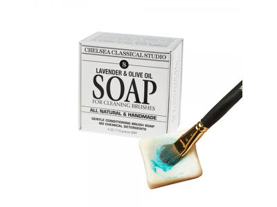 CHELSEA  LAVENDER.& OLIVE BRUSH SOAP 2