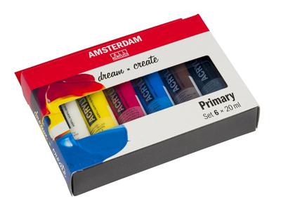AMSTERDAM STANDARD SERIE ACRYLFARBEN SET 6 X 20ML PRIMÄR 2