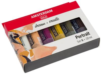 TALENS AMSTERDAM ACRYLSET 6 X 20ML PORTRET 2