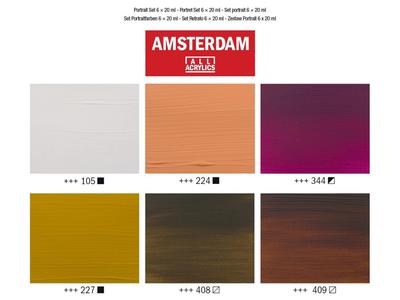 TALENS AMSTERDAM ACRYLSET 6 X 20ML PORTRET 3