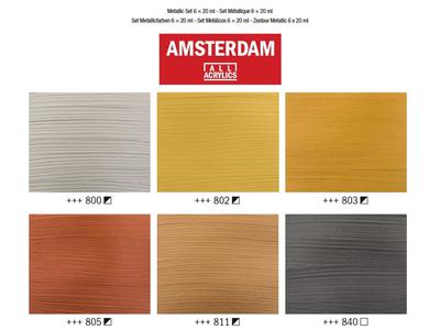 TALENS AMSTERDAM ACRYLSET 6 X 20ML METALLIC 3