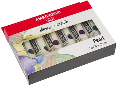 TALENS AMSTERDAM ACRYLSET 6 X 20ML PERLMUTT 2