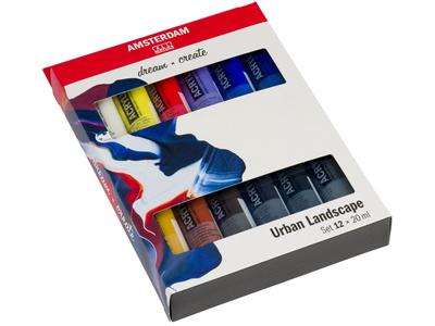 AMSTERDAM STANDARD SERIE ACRYLFARBEN SET 12 X 20ML URBAN STADTLANDSCHAFT 2