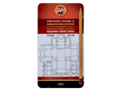 KOH-I-NOOR POTLODENSET 1502/I TECHNIC HB-10H 2
