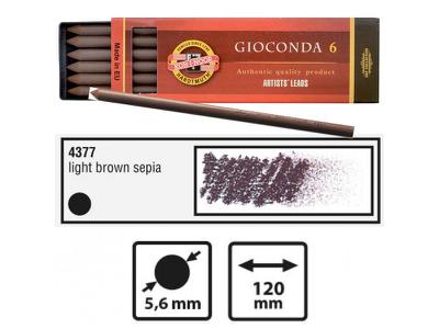 KIN GIOCONDA MINE SEPIA HELL BRAUN DOSE 6ST -  5,6MM 
 2