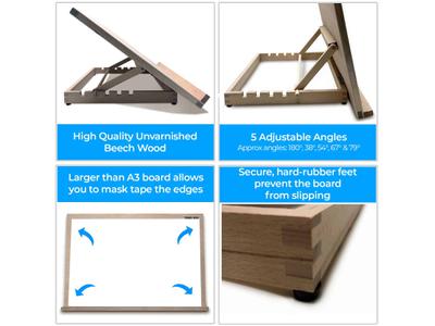 ZIELER ACRYLVERF SET PREMIUM EASEL 17X 3