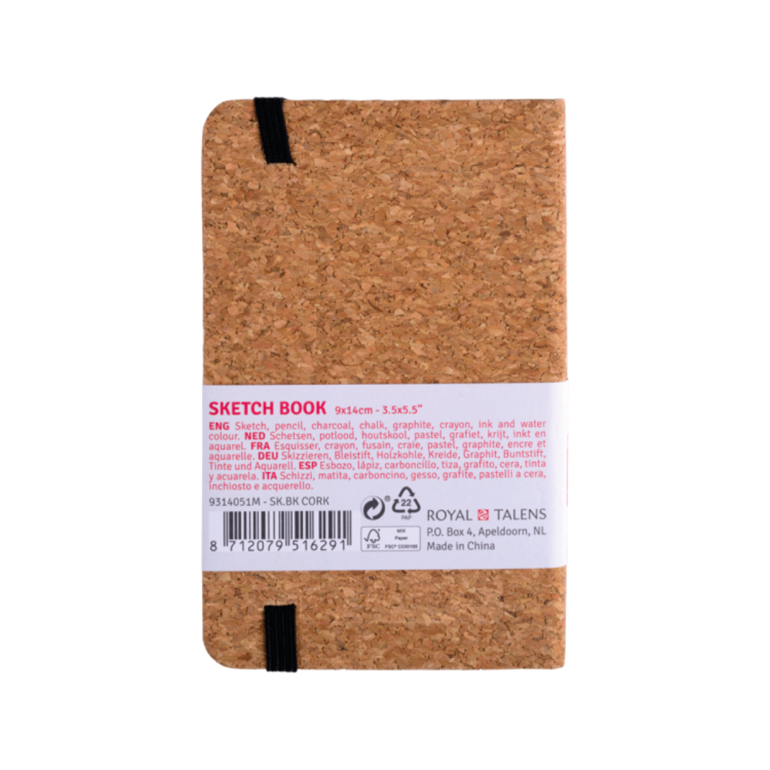 TALENS ART CREATION SKIZZENBUCH KORKEN 9X14CM 140 GRAMM 80 BLATT 2