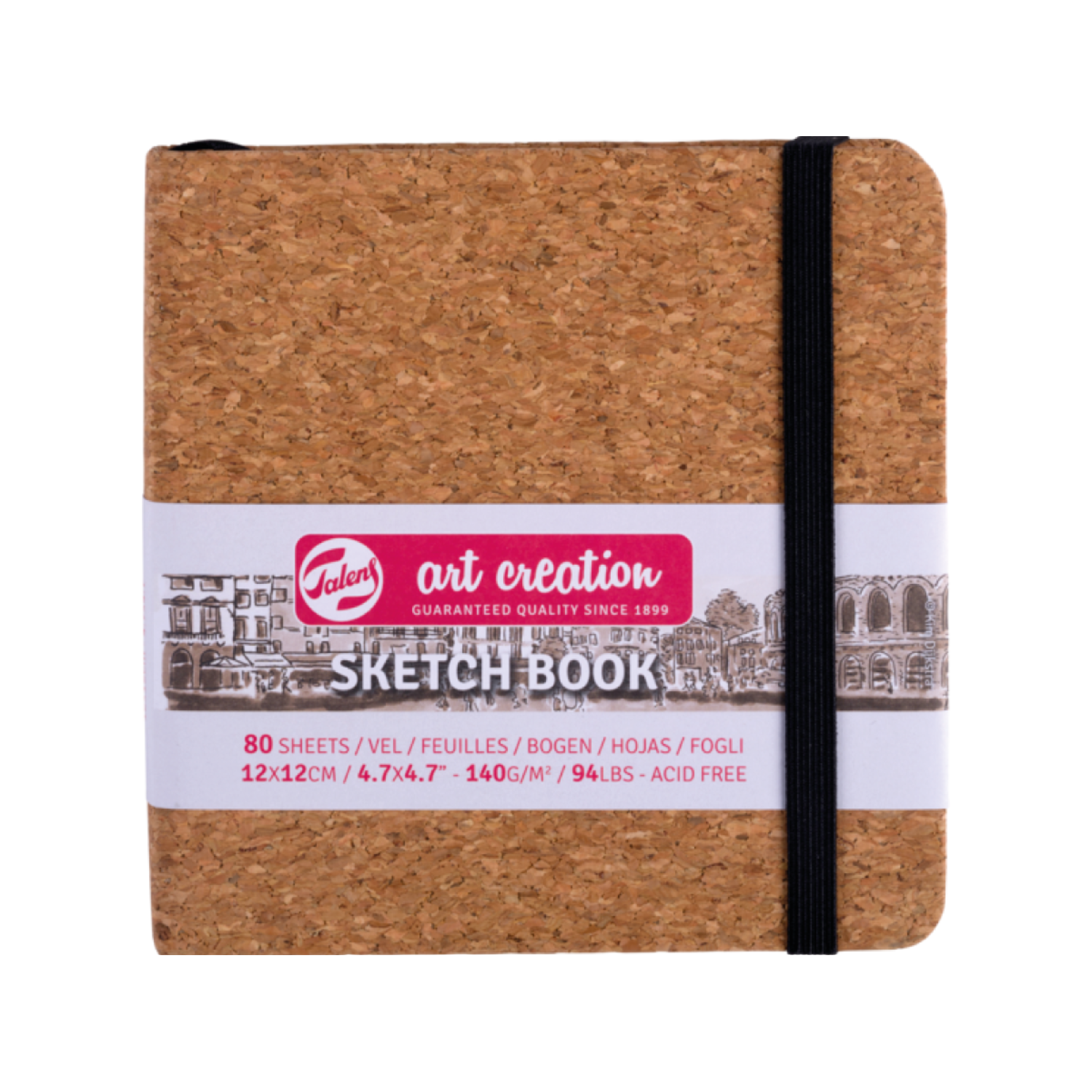 TALENS ART CREATION SKIZZENBUCH KORKEN 12X12CM 140 GRAMM 80 BLATT 4