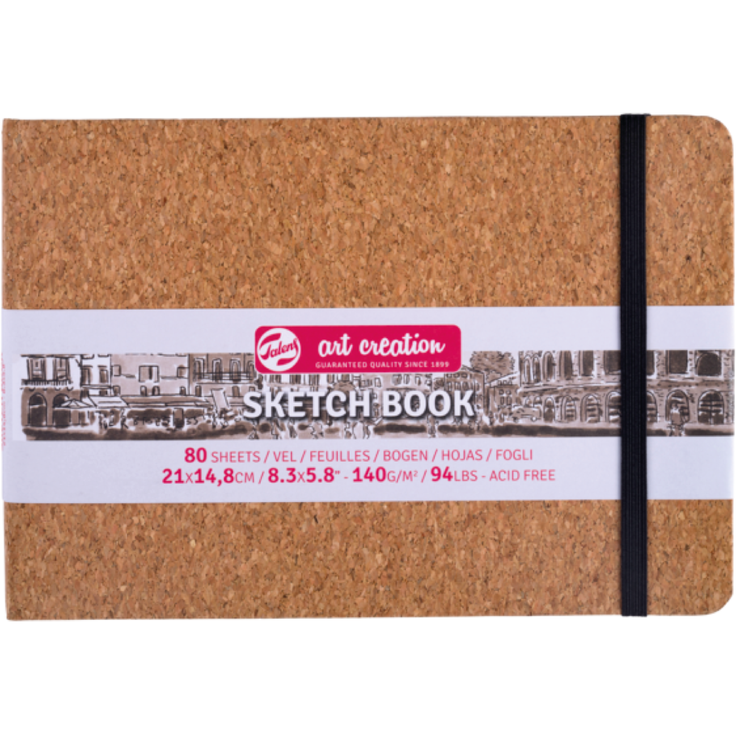 TALENS ART CREATION SKIZZENBUCH KORKEN 21X14,8CM 140 GRAMM 80 BLATT 4