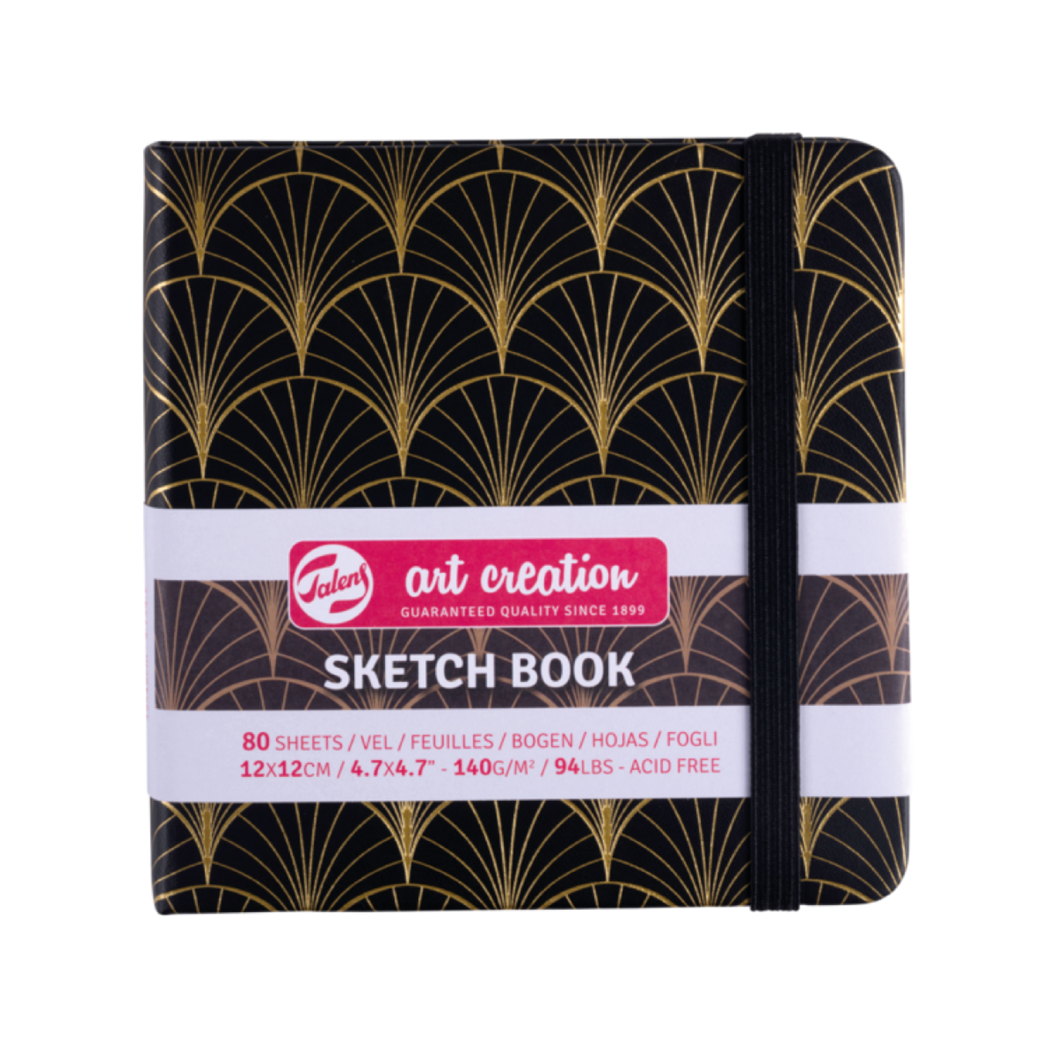 TALENS ART CREATION SKIZZENBUCH ART DECO 12X12CM 140 GRAMM 80 BLATT 4