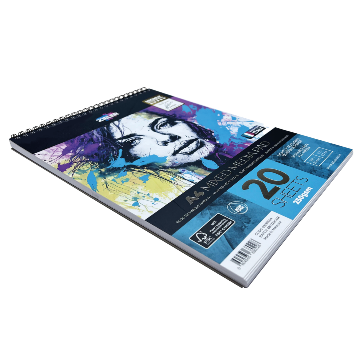 ZIELER MIXED MEDIA SKIZZIERBUCH A4 SPIRAL 255GRAMM 3