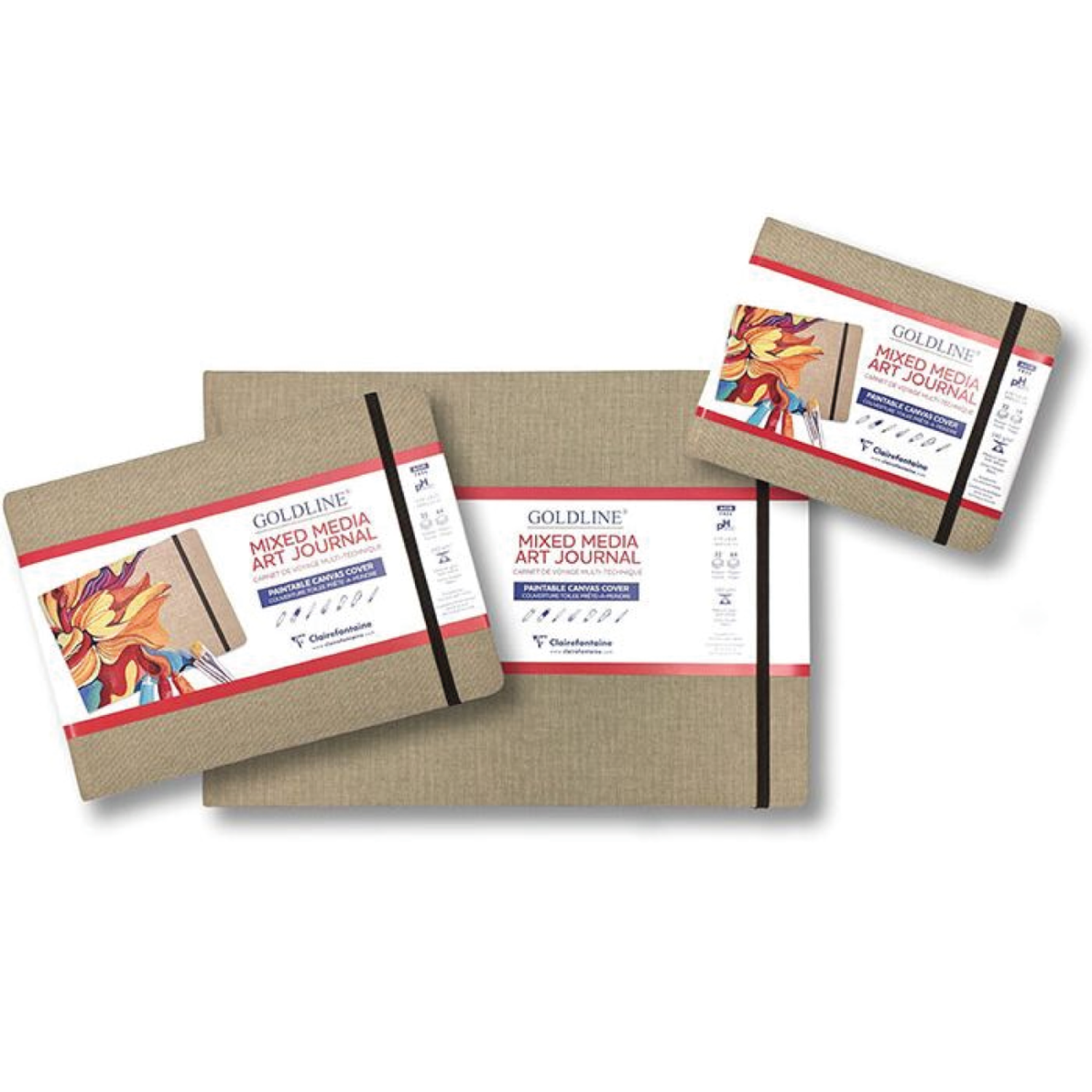 CLAIREFONTAINE MIXED MEDIA REISEALBUM GOLDLINE 180GRAMM A6 5
