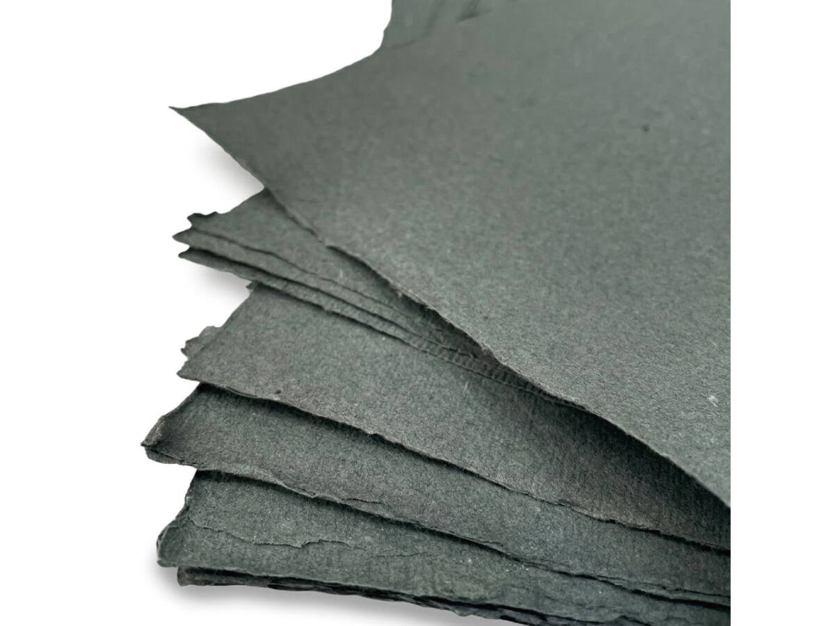 GREY RAG PAPER HANDGESCHÖPFT A4 150G MEDIUM 20 BLATT LIGHT GREY 2