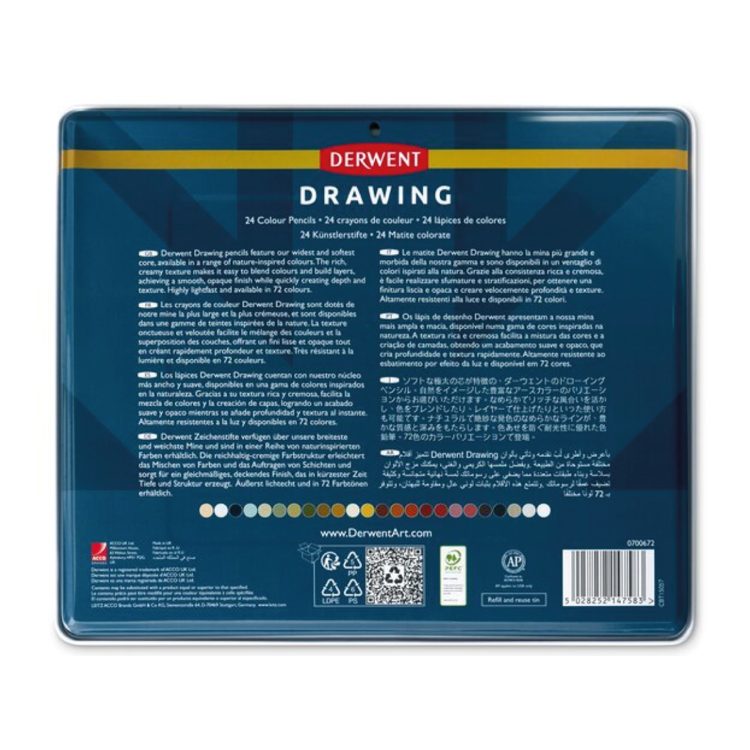 DERWENT DRAWING POTLODEN SET 24X 4