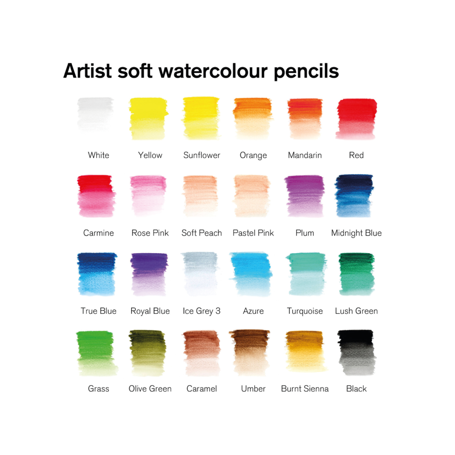WINSOR & NEWTON PRECISION WATERCOLOUR PENCILS SET 24X 2