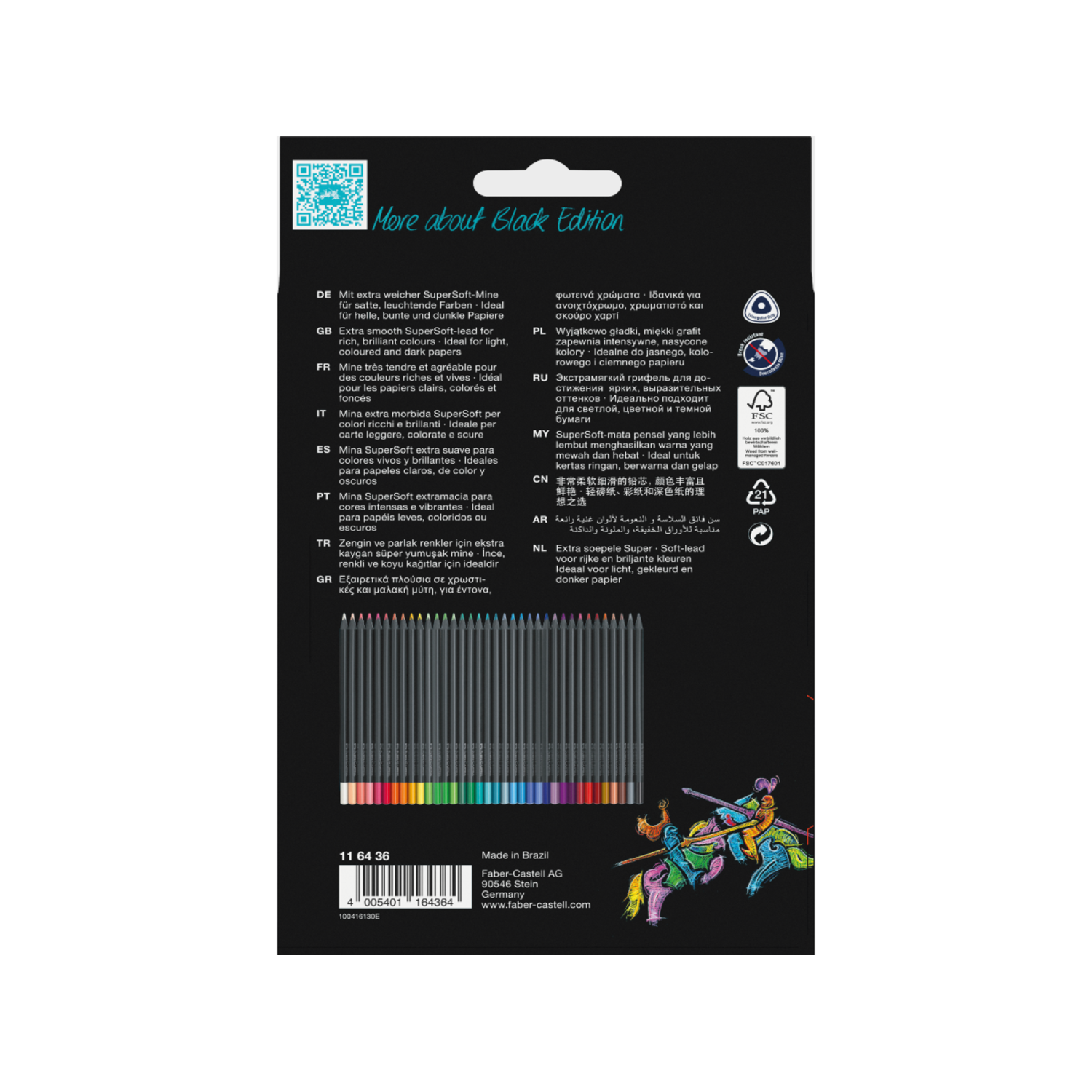 FABER-CASTELL BLACK EDITION  BUNTSTIFTE SET 36X 5