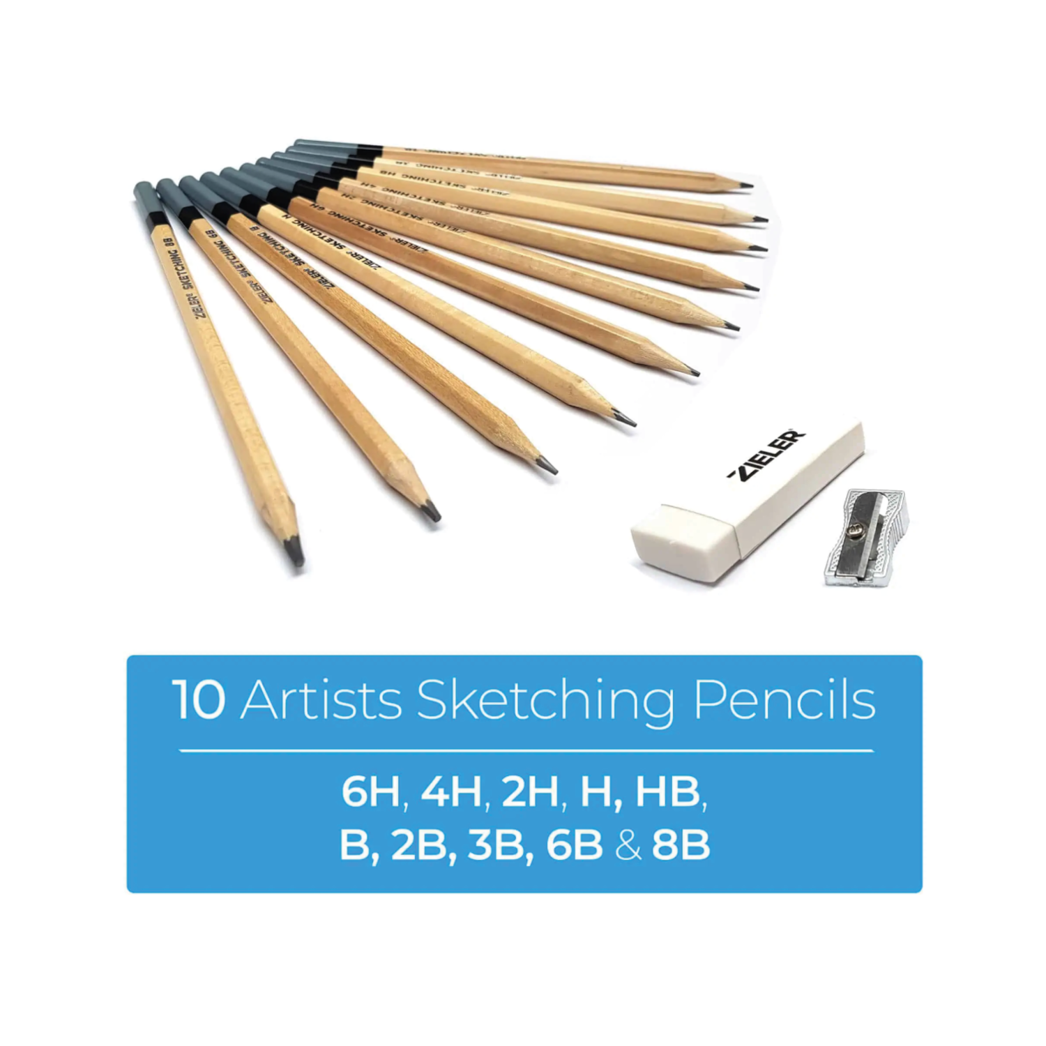 ZIELER ARTIST PENCIL SKETCHING SET 10 STÜCK 4