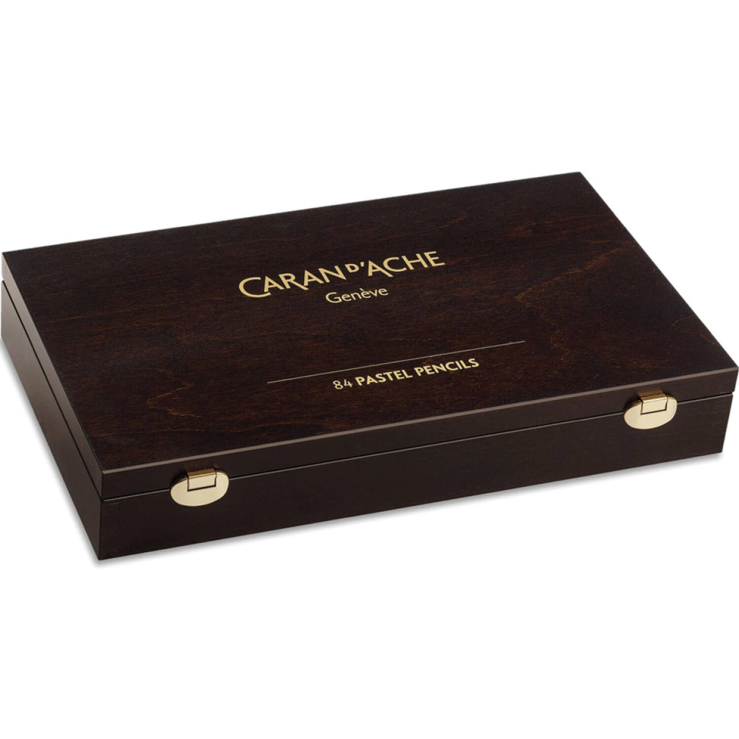 CARAN D'ACHE PASTEL PANCILS PASTELLSTIFTE SET HOLZKOFFER 84X 2