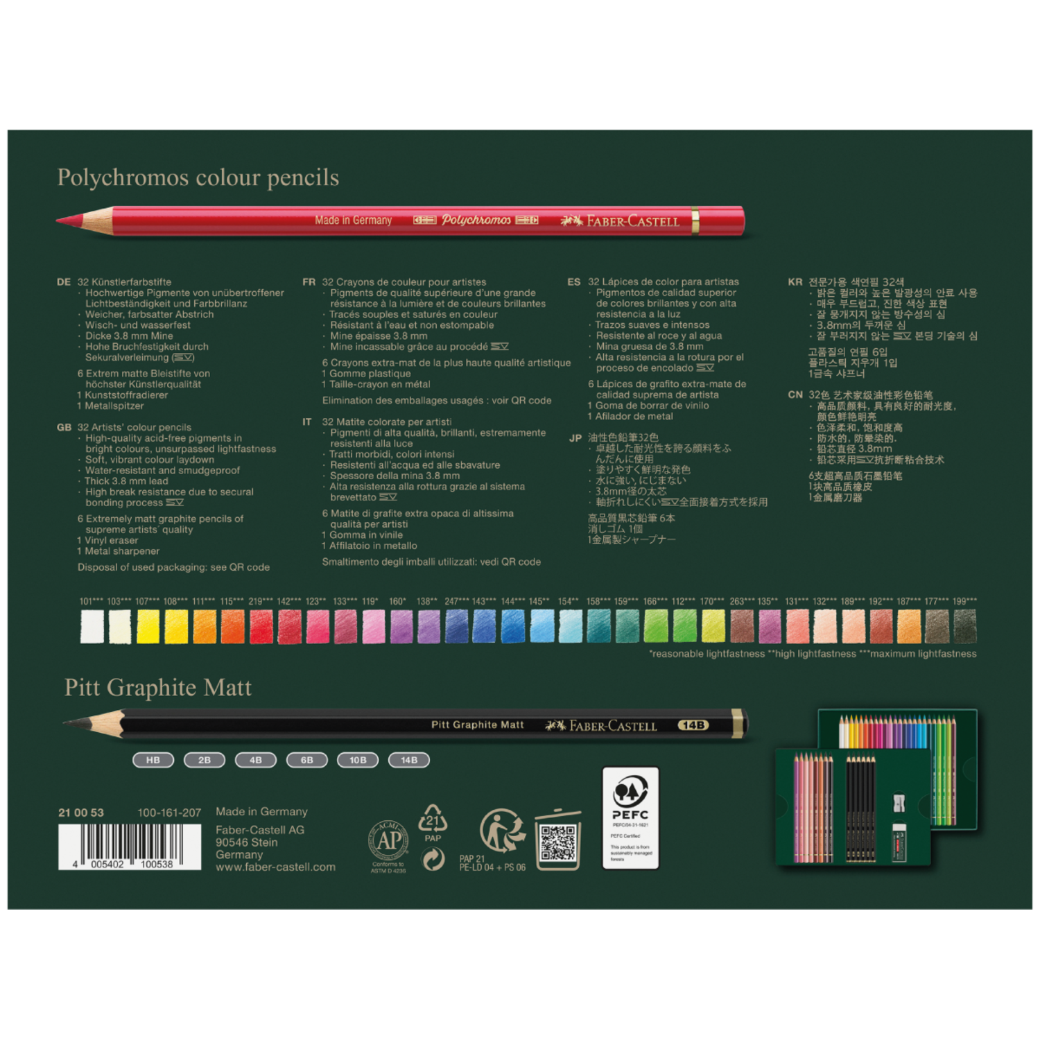 FABER-CASTELL POLYCHROMOS KÜNSTLER-FARBSTIFTE 40 STÜCK 3