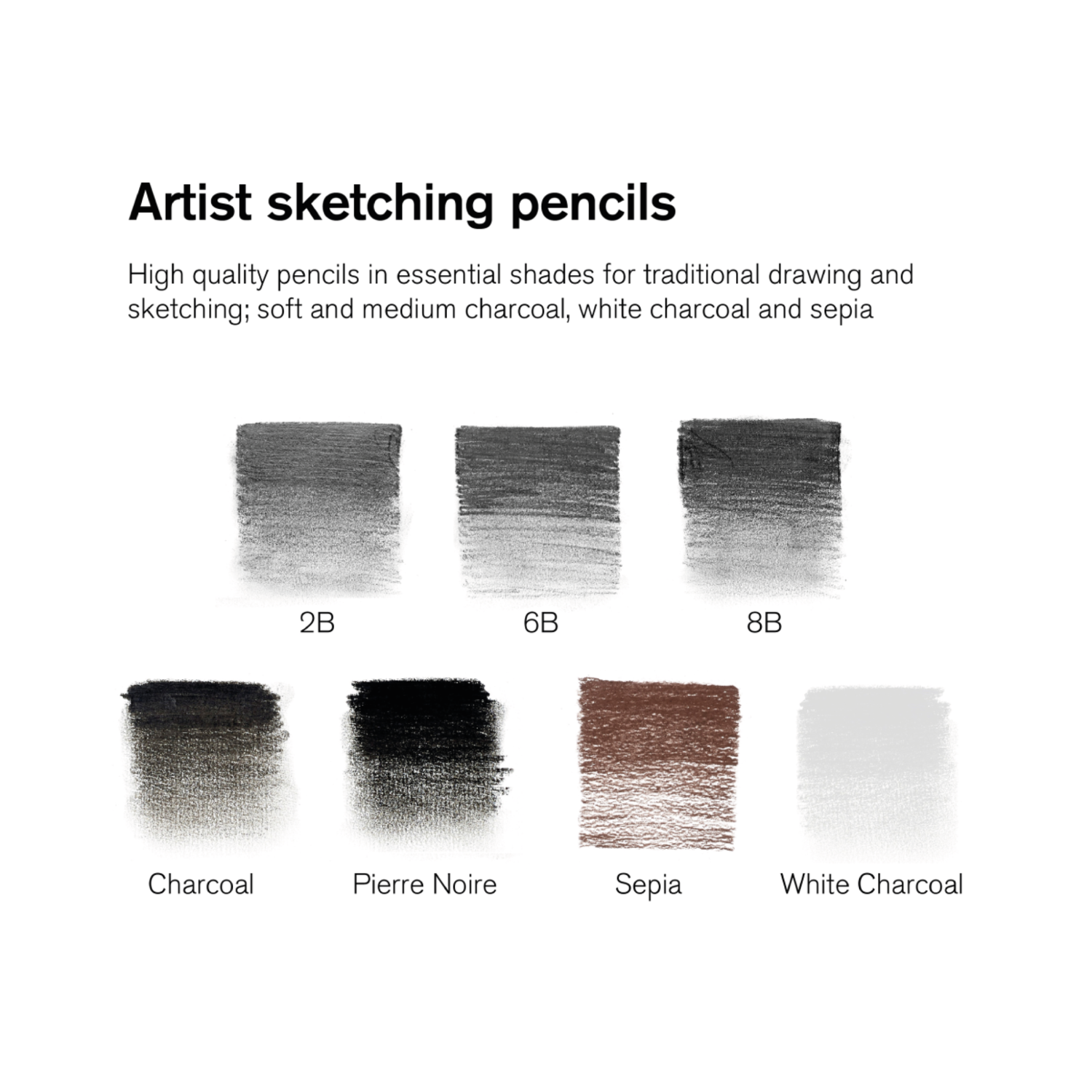 WINSOR & NEWTON STUDIO COLLECTION SKIZZIERSTIFTE  SET 10X 2