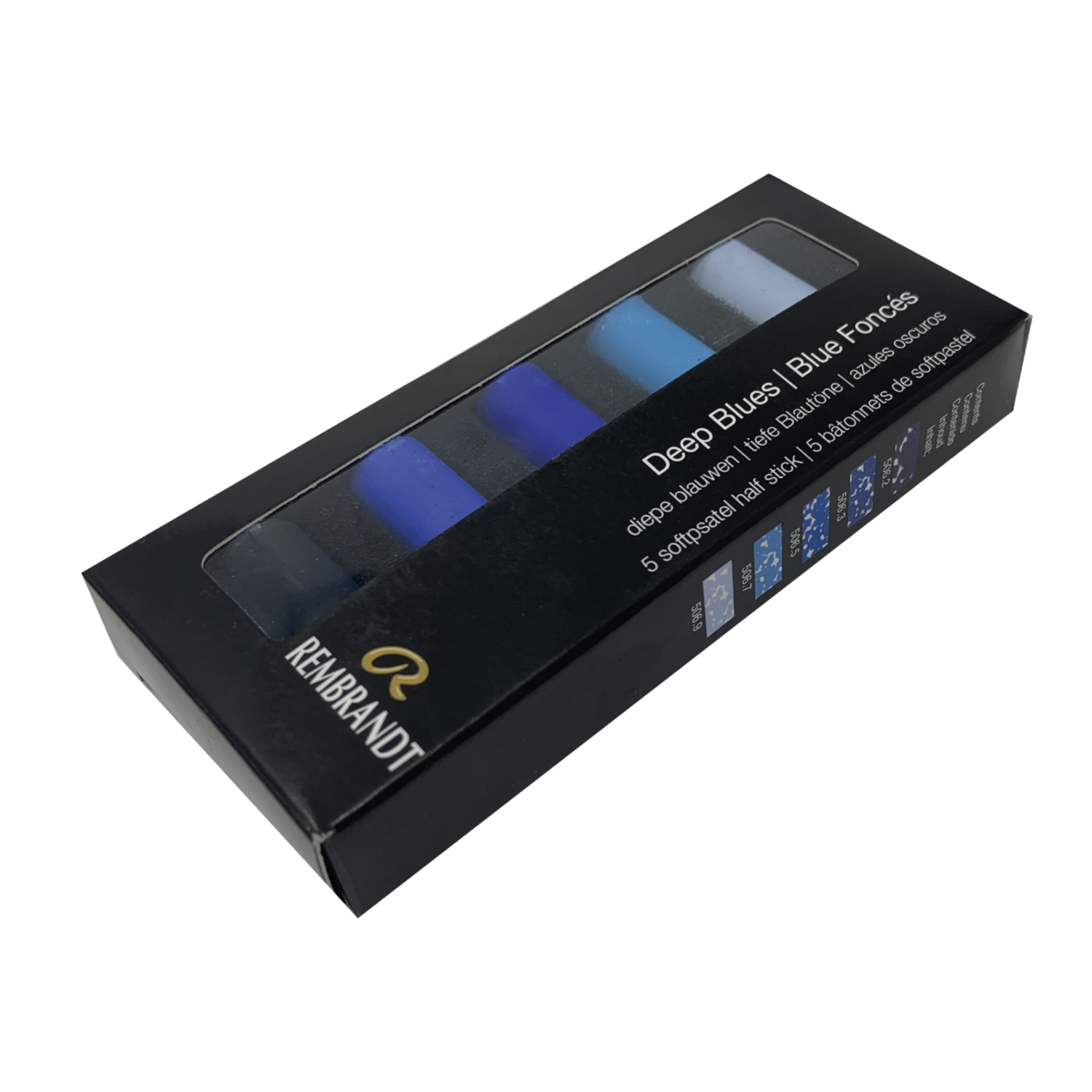 REMBRANDT SOFTPASTEL SET DEEP BLUES HALBE KREIDEN 5X 4