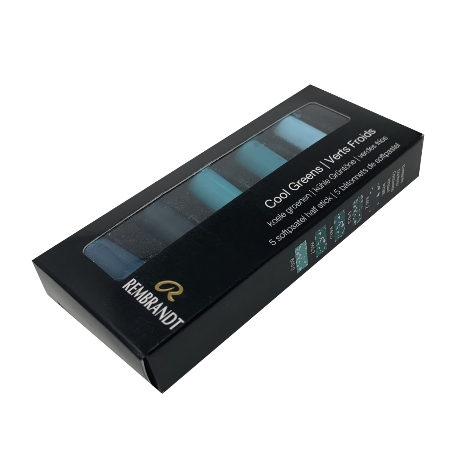 REMBRANDT SOFTPASTEL SET COOL GREENS HALBE KREIDEN 5X 4