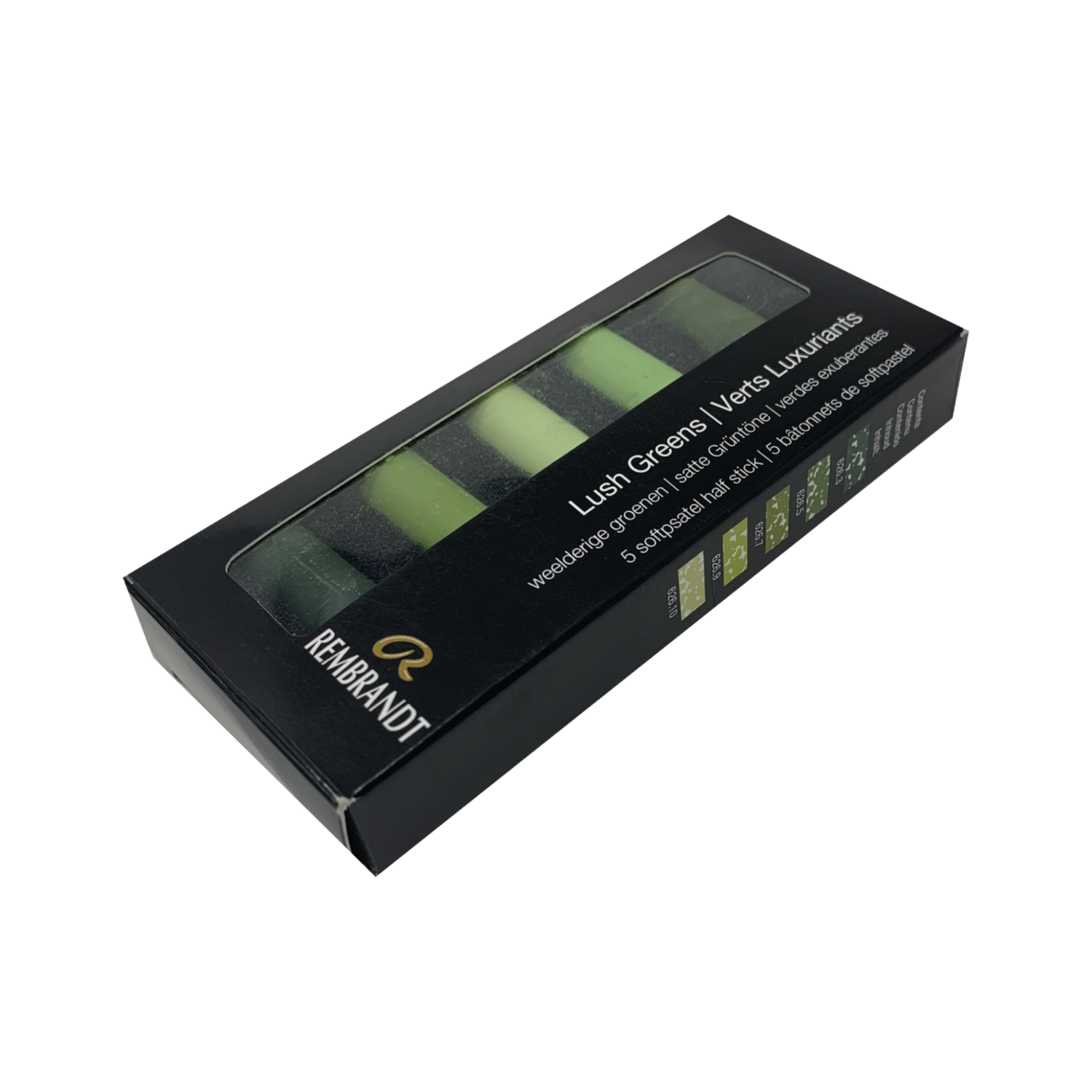 REMBRANDT SOFTPASTEL SET LUSH GREENS HALBE KREIDEN 5X 4