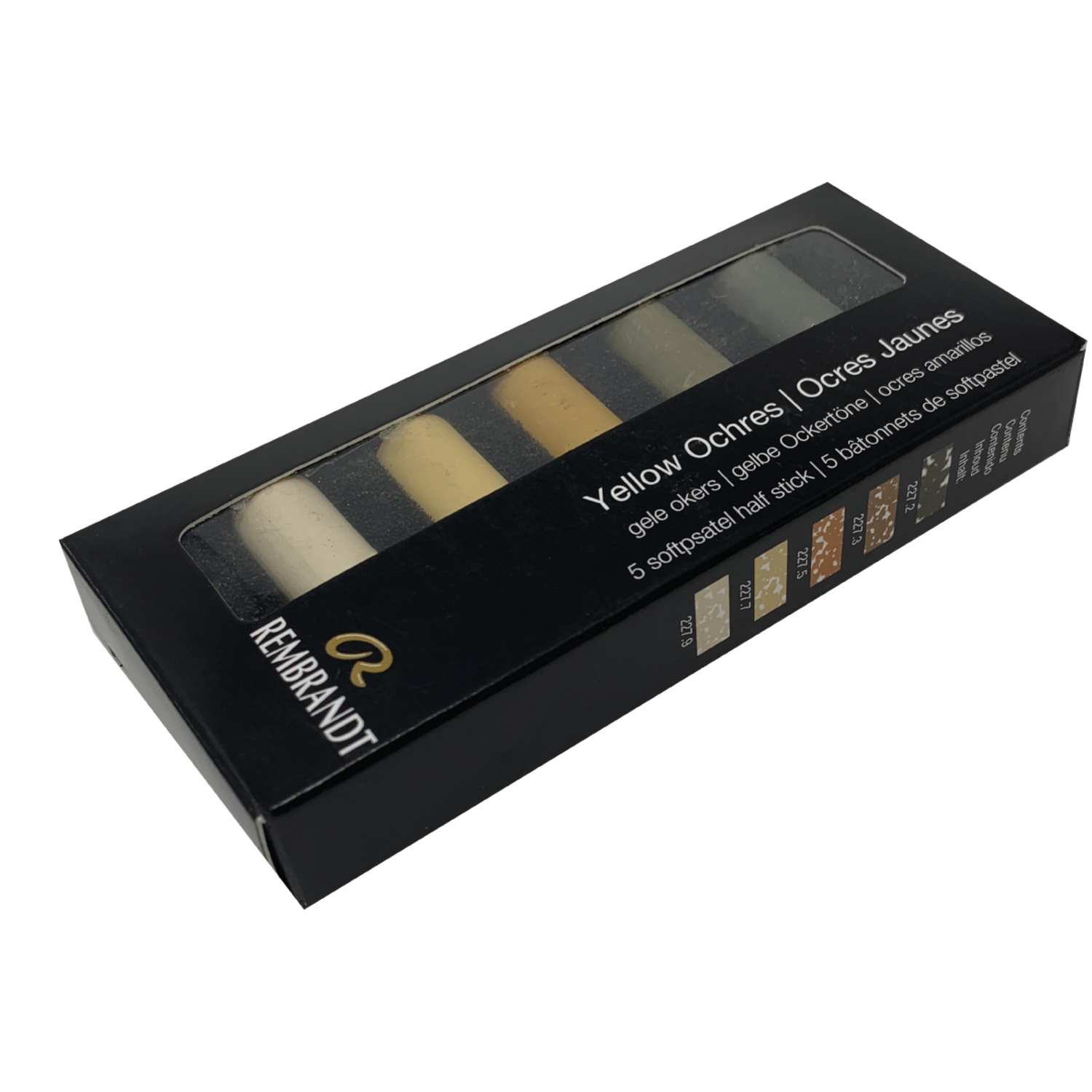 REMBRANDT SOFTPASTEL SET YELLOW OCHRES HALBE KREIDEN 5X 4