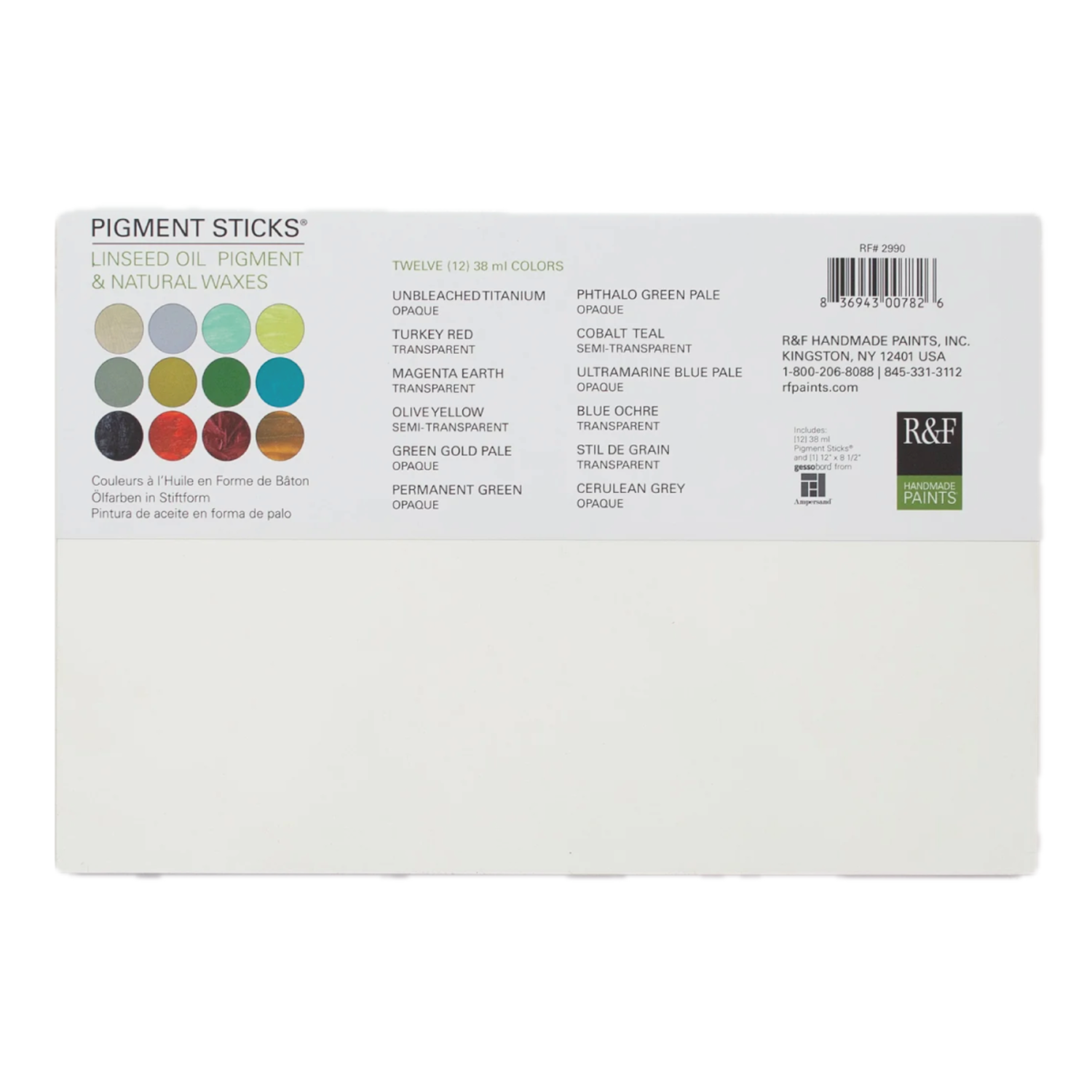 R&F PIGMENT STICK SET 2 PAINTER'S DOZEN 12X38ML 2