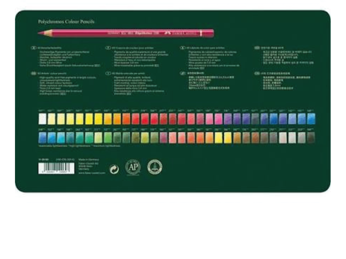 FABER-CASTELL POLYCHROMOS POTLODENSET 60X + GRATIS ROLETUI OP=OP 2