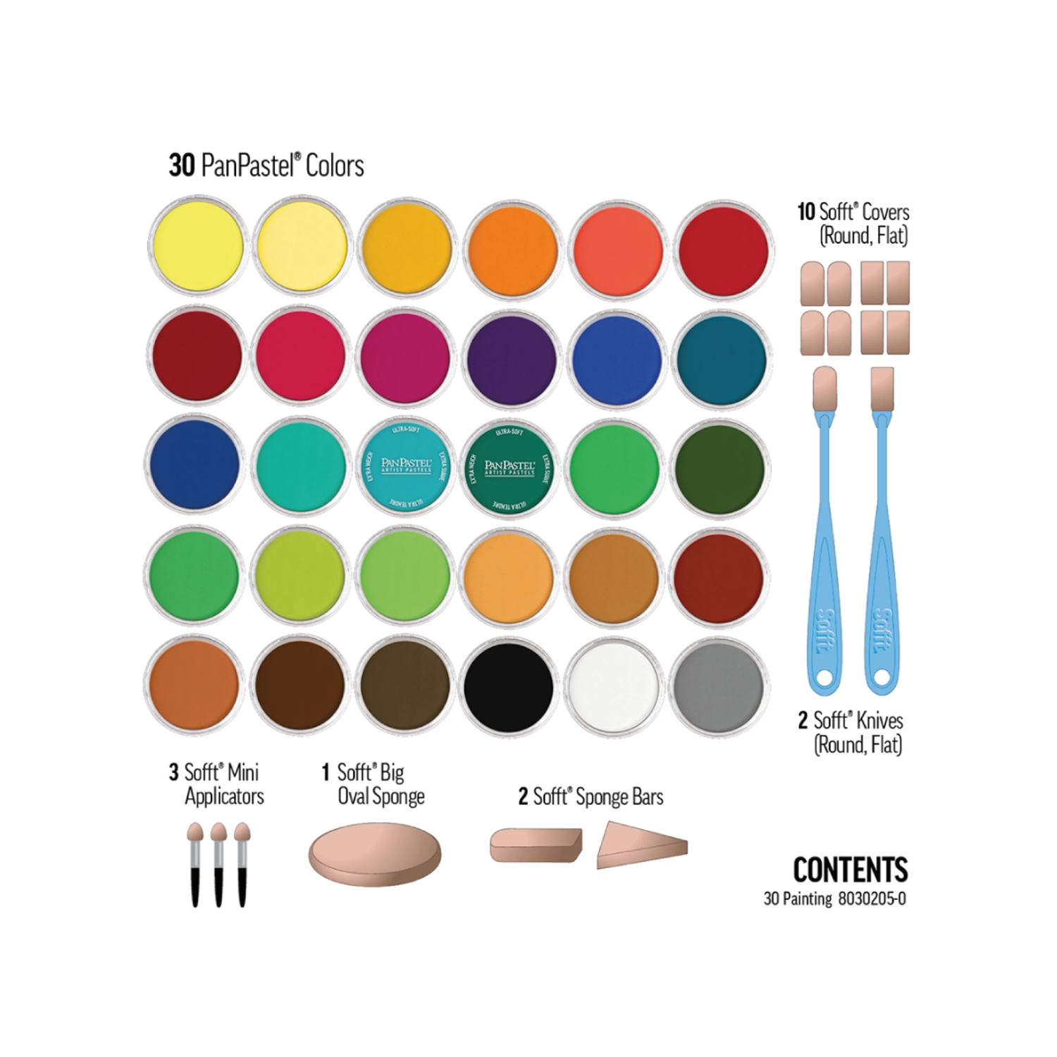 PANPASTEL PURE COLOURS SET 30-TEILIG 3