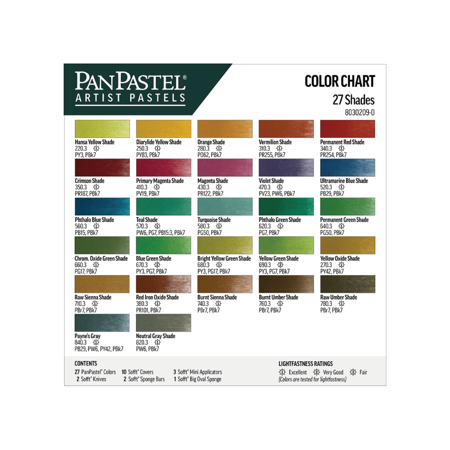 PANPASTEL SHADES FONCEES SET 27X 2