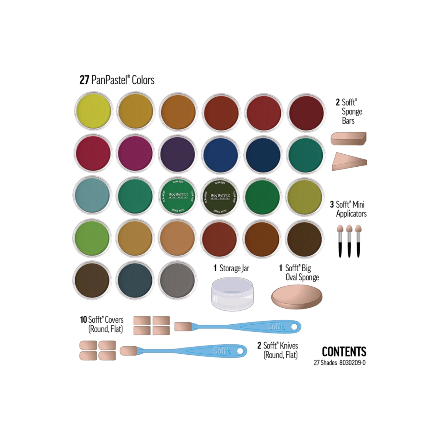 PANPASTEL SHADES FONCEES SET 27X 3
