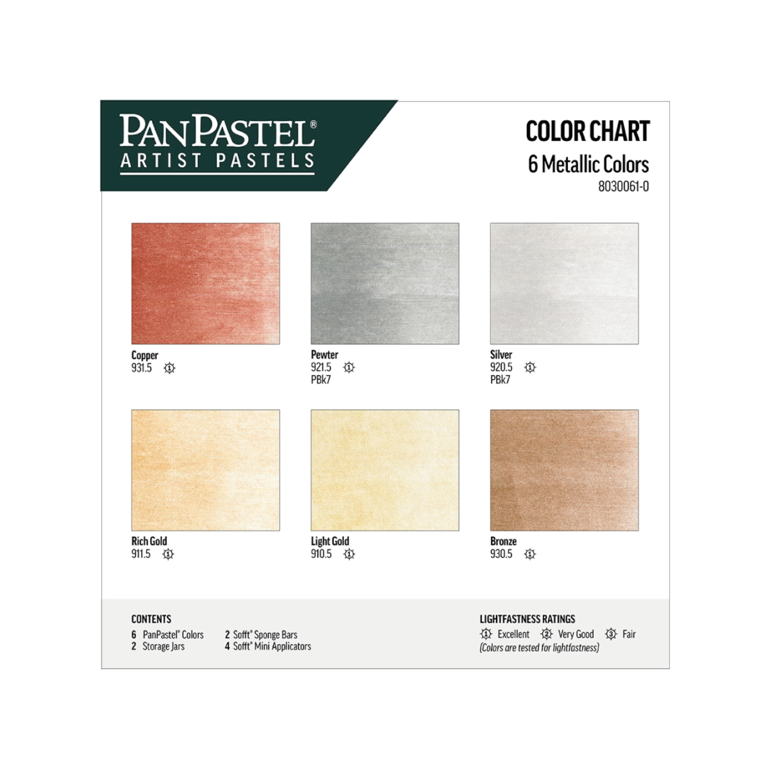 PANPASTEL METALLIC SET 6X 2