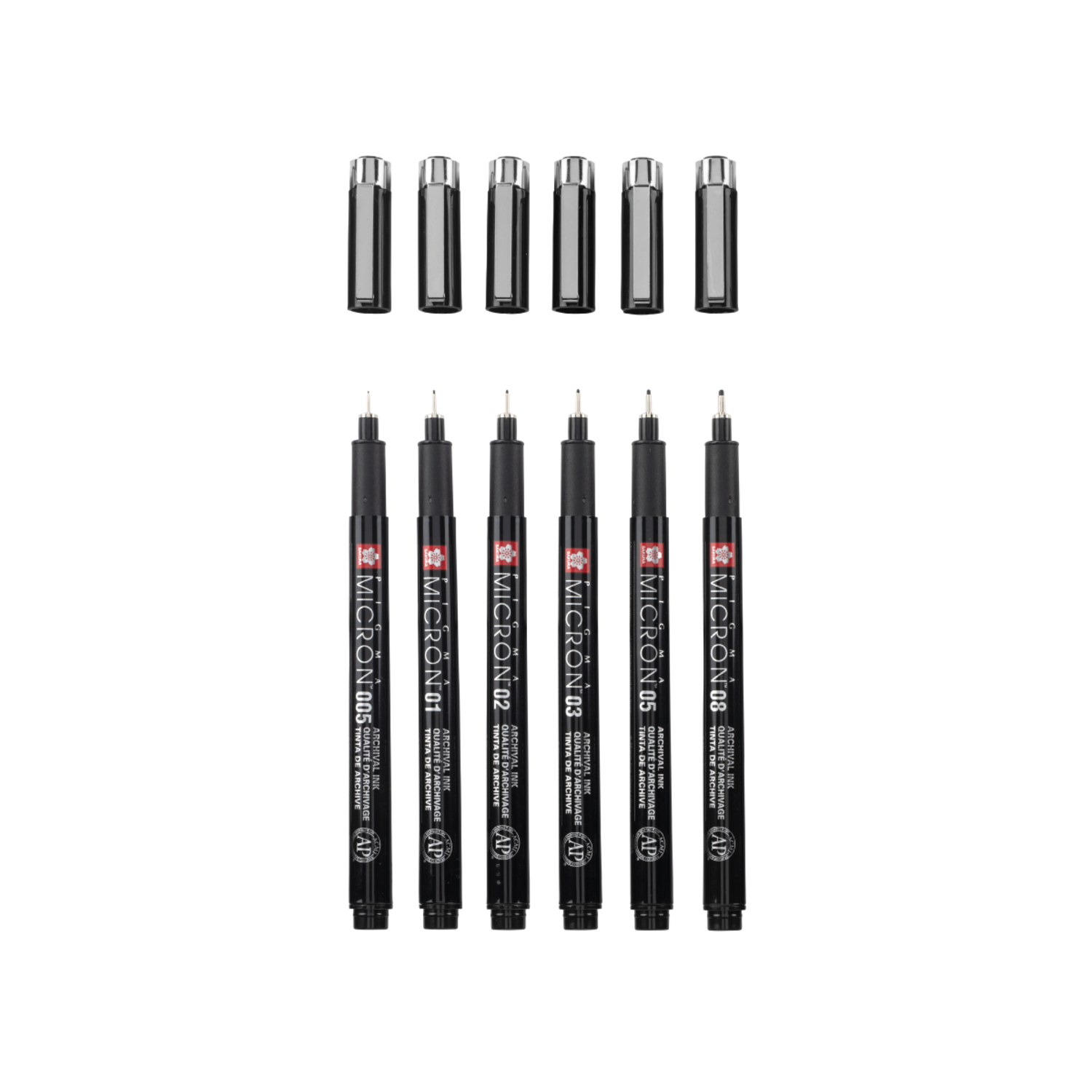 SAKURA PIGMA MICRON BLACK EDITION SET 6X FINELINER + ETUI 2