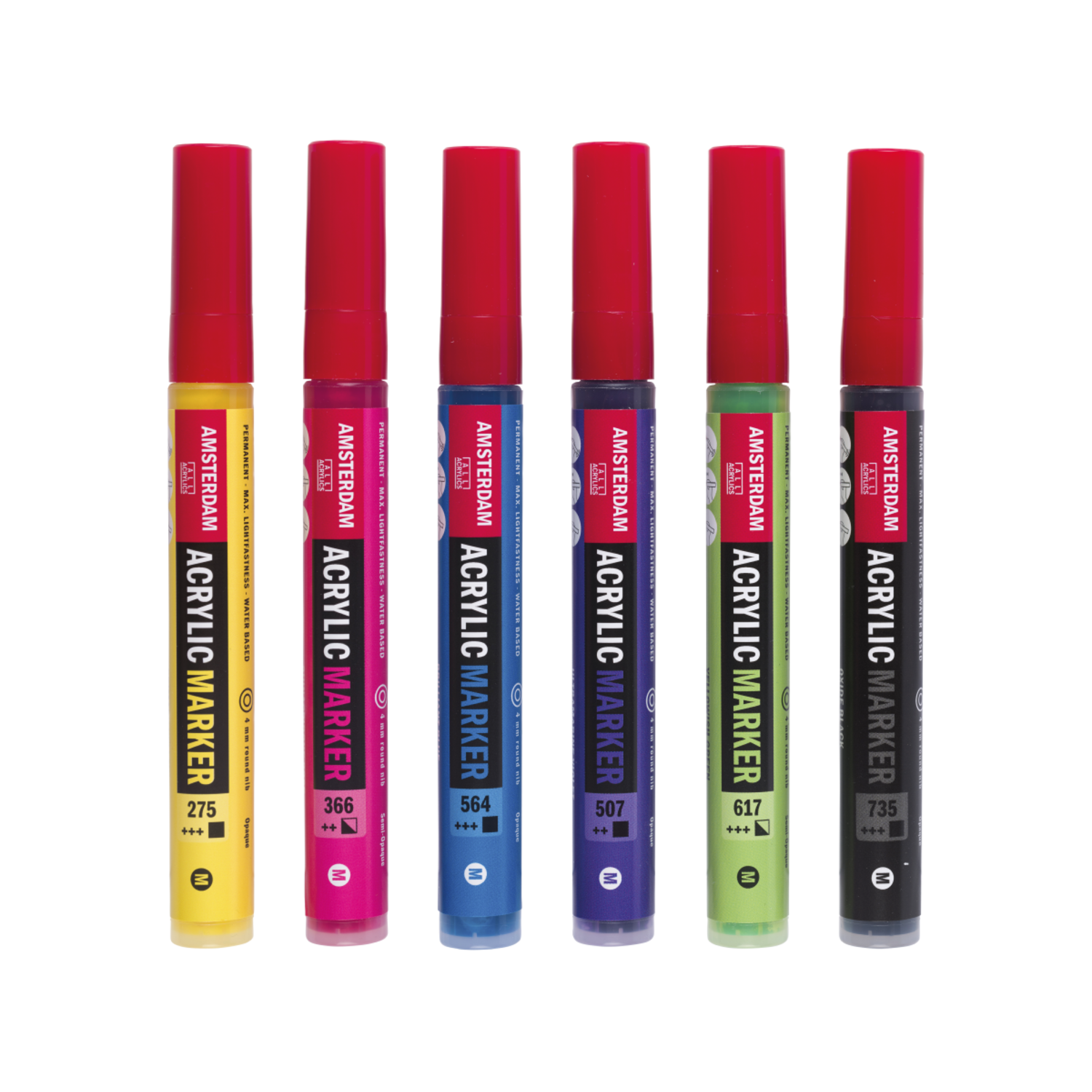 AMSTERDAM ACRYL MARKER SET 6 STÜCK BASIS 3