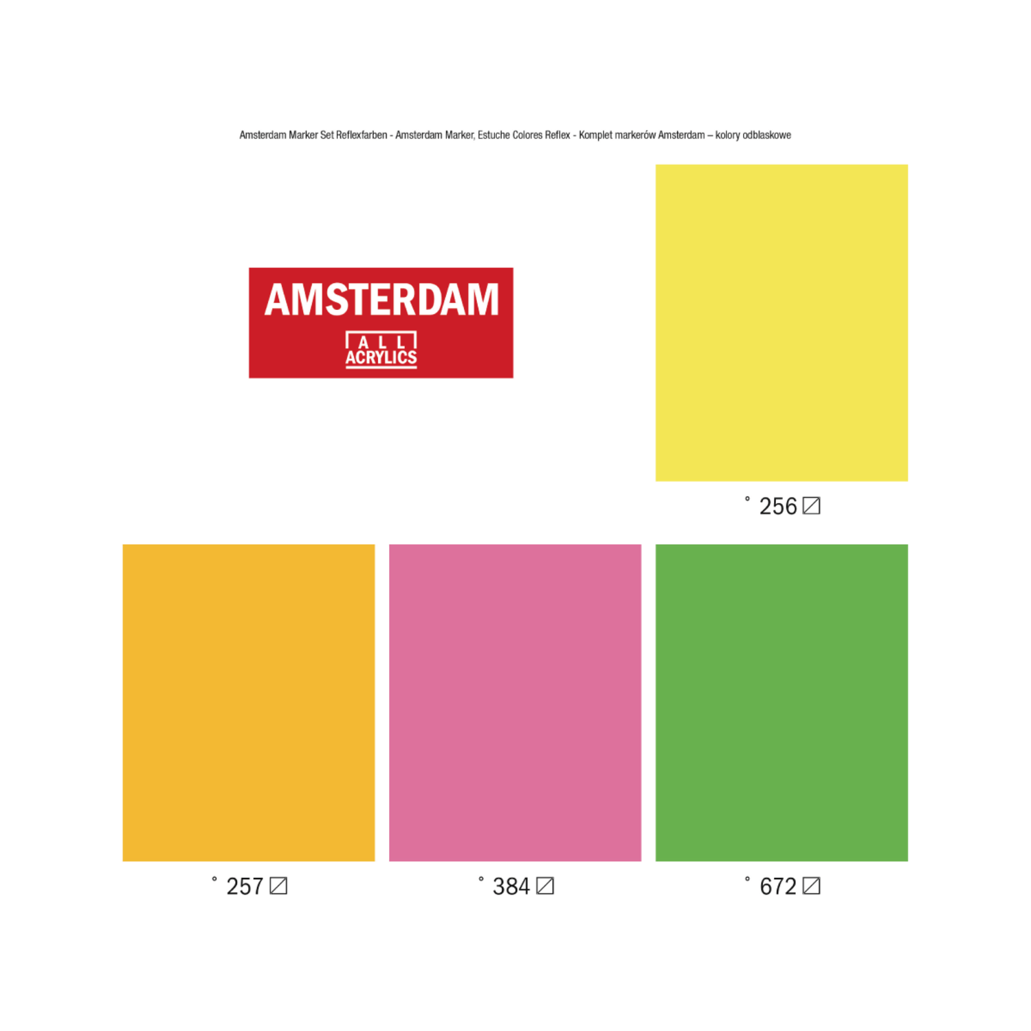 AMSTERDAM ACRYL MARKER SET 4 STÜCK REFLEX 4