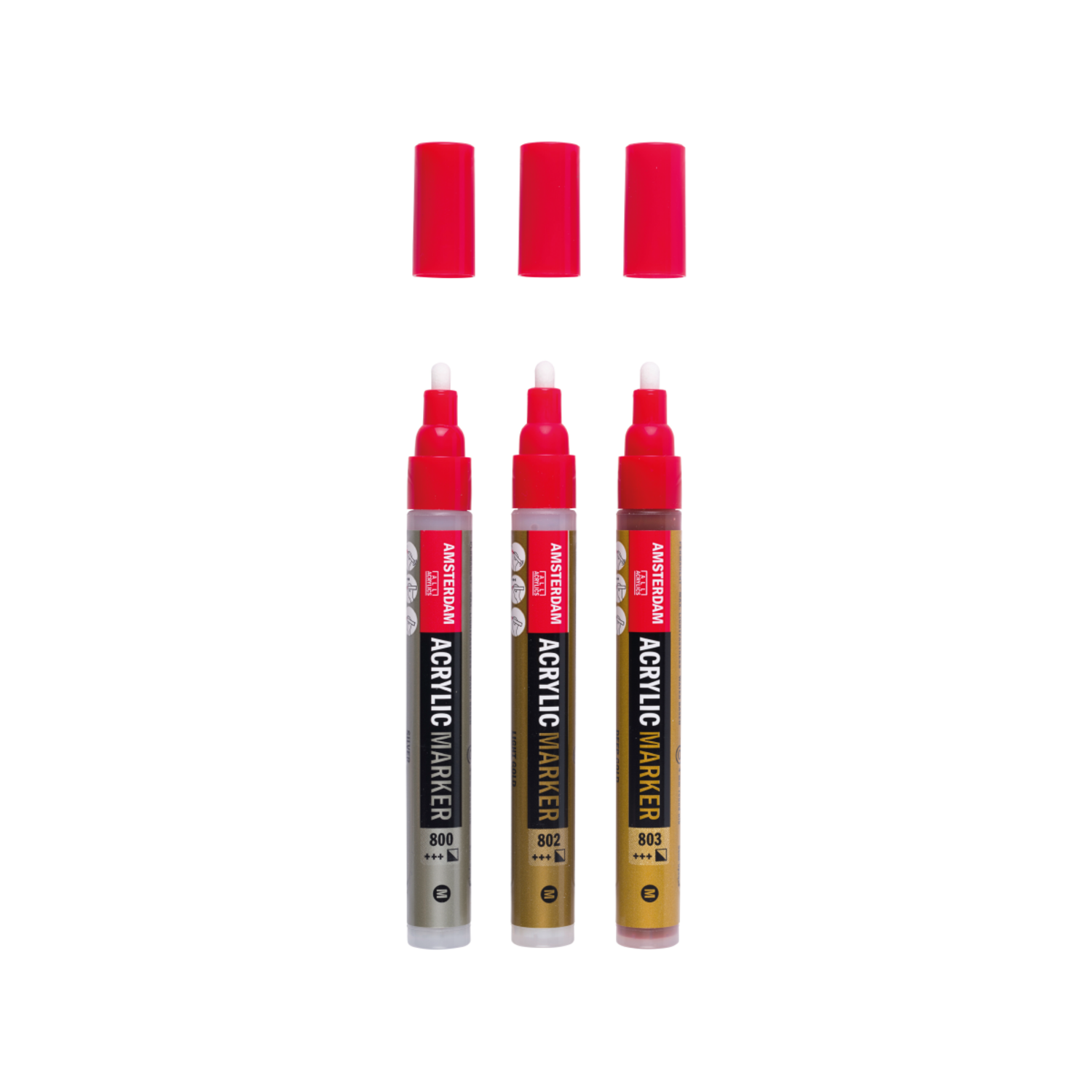 AMSTERDAM ACRYL MARKER SET 3 STÜCK METALL 2