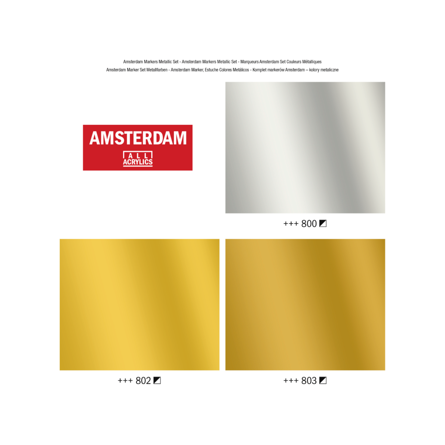 AMSTERDAM ACRYL MARKER SET 3 STÜCK METALL 4