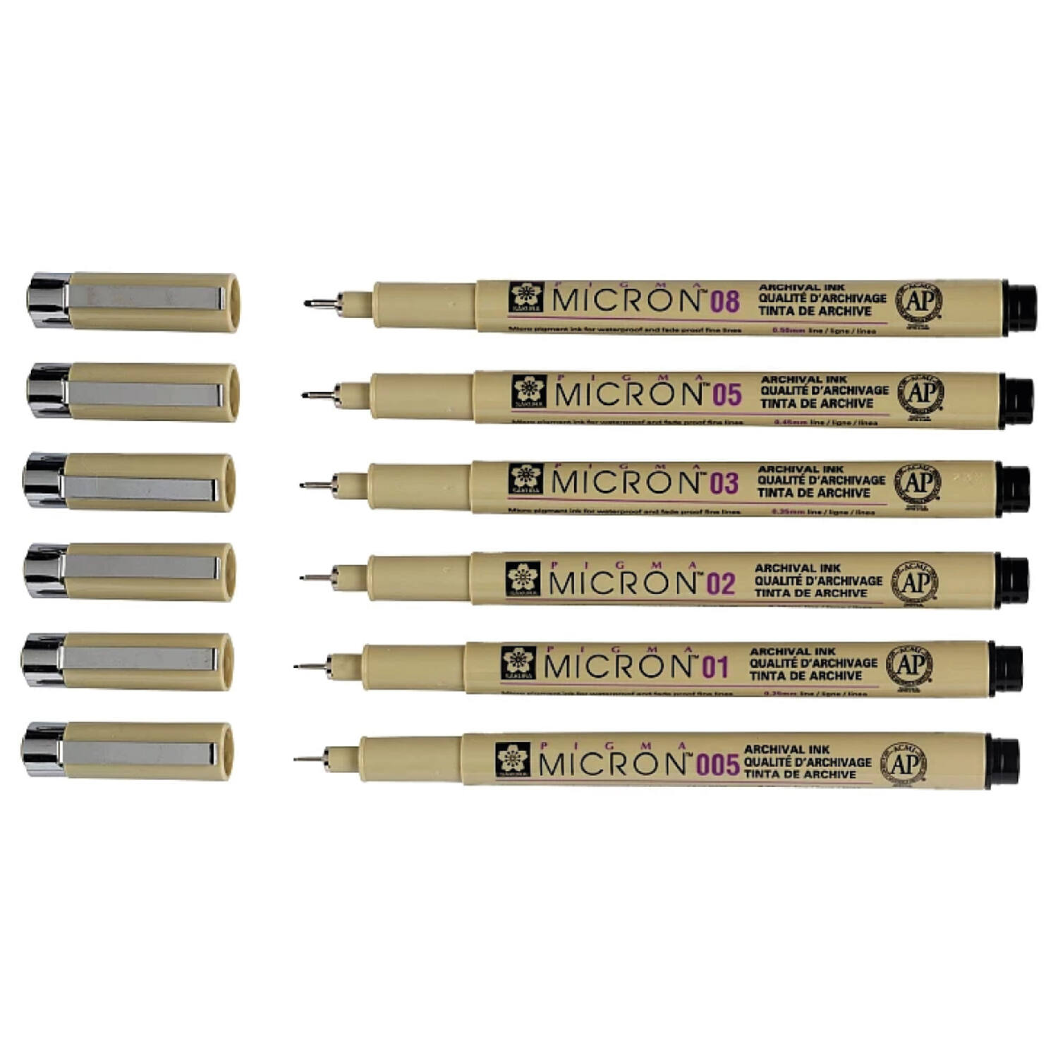 SAKURA PIGMA MICRON FINELINER SET 4 + 2 GRATIS 2