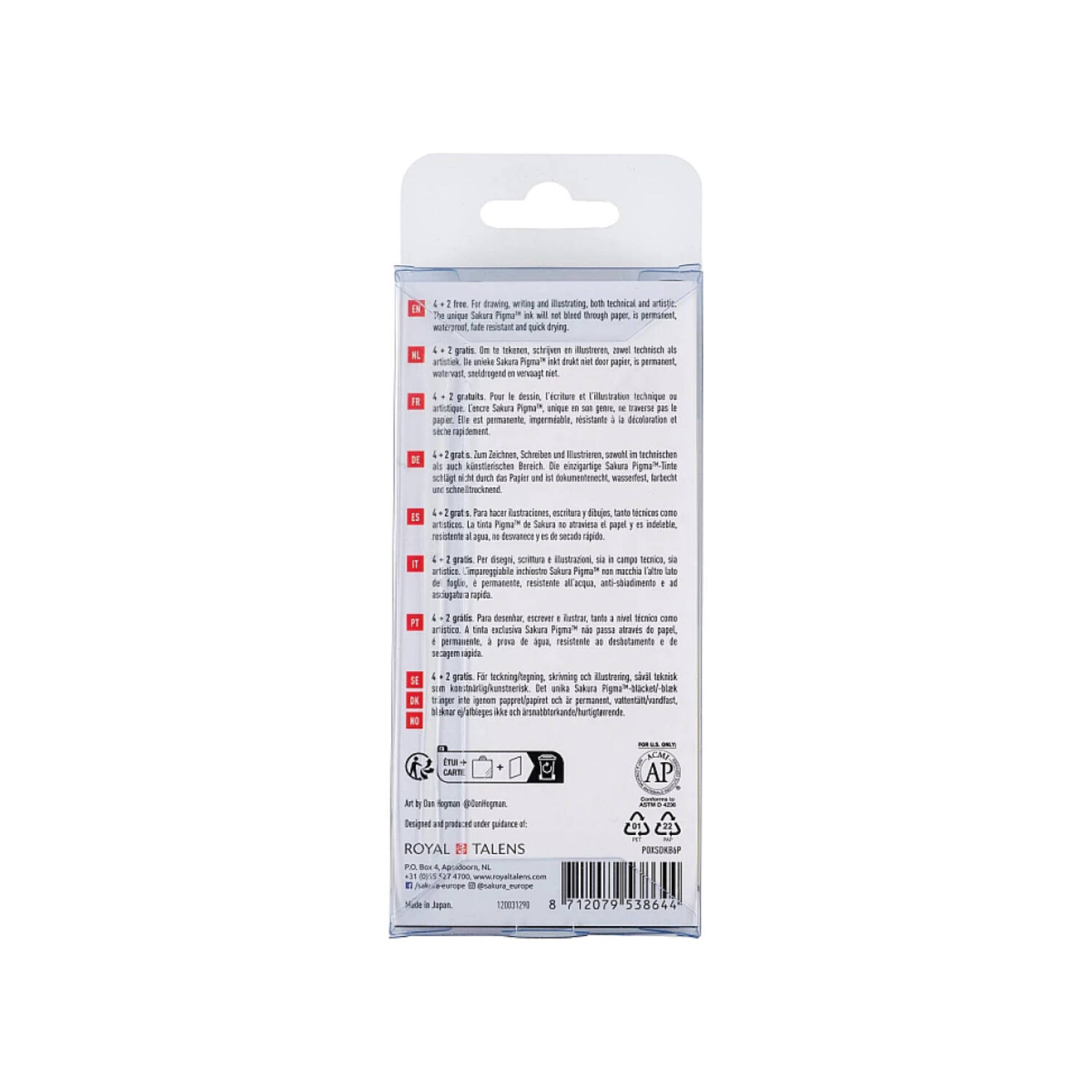 SAKURA PIGMA MICRON FINELINER SET 4 + 2 GRATIS 3
