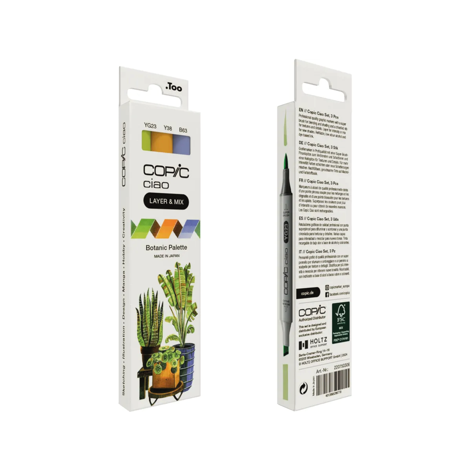 COPIC CIAO MARKERSET LAYER & MIX BOTANIC PALETTE 3-TEILIG 3